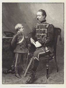 De keizerlijke kroonprins Willem van Pruisen en zijn zoon
